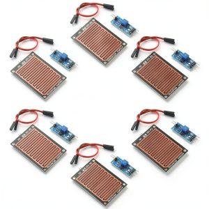 Water Sensor 6-piece Rain Module by Shutao LM393 Dual Output-0