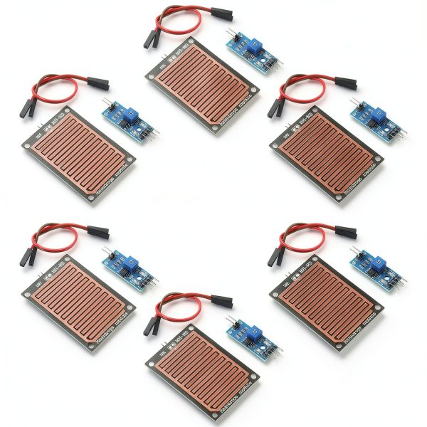 Water Sensor 6-piece Rain Module by Shutao LM393 Dual Output-0