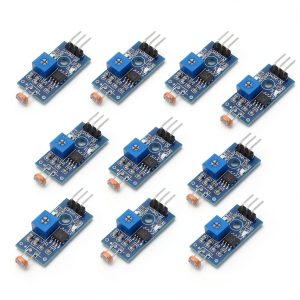 Teyleten Robot 5MM LDR Photosensitive Sensor Module Light Dependent Resistor Sensor Module Digital Light Detection LM393 3 pins for Arduino (10PCS)-0
