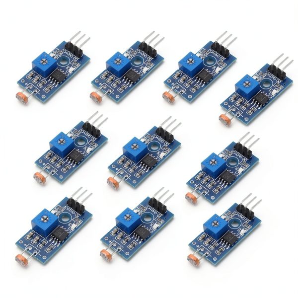 Teyleten Robot 5MM LDR Photosensitive Sensor Module Light Dependent Resistor Sensor Module Digital Light Detection LM393 3 pins for Arduino (10PCS)-0